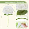 21" White Artificial Hydrangeas – 3 Real Touch Stems for Home, Wedding & Decor - Image 4
