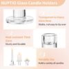2 Pcs Clear Glass Taper Candle Holders – Small Modern Candlestick Decor - Image 6