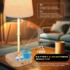 Rechargeable Touch Bedside Lamp with LED Display & USB – 3-Way Dimming, 5 Brightness Levels - Image 5