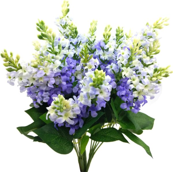 3 Bouquets Lilac Faux Snapdragon Flowers – Silk & Plastic Arrangements for Home, Garden, Wedding & Table Decor