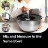 Stainless Steel Rotary Cheese Grater with Stand, 5 Qt Bowl & 3 Drum Blades – Mandoline Slicer & Chopper with Peeler - Image 5