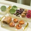 Set of 3 White Serving Platters with Handles – 18.3/16.7/14.8" Reusable Rectangular Trays for Dinner, Cake, Turkey & More - Image 6