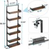 6-Tier Over the Door Pantry Organizer – Adjustable Wooden Basket with Heavy-Duty Metal Spice Rack - Image 5