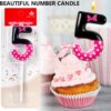 5th Pink & Black Birthday Candle – Minnie Mouse Cake Topper for Girls - Image 4