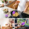 12-Piece Silicone Cooking Utensil Set – Wooden Handles, Heat-Resistant, BPA-Free, Dishwasher Safe (Purple) - Image 3