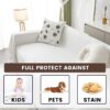 White Sectional Couch Cover – Washable Sofa Protector for 3-Cushion Couch, Thick Fabric for Pets (XX-Large, 91" x 134") - Image 7