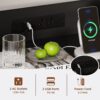 Black Nightstand with LED & Charging Station – 4 Drawers + Shelf - Image 5
