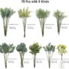 78pcs Artificial Greenery Stems – Faux Flowers for Wedding Bouquets & Centerpieces - Image 3