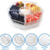 Rotating Serving Tray with Lid – 5-Compartment Chilled Veggie & Appetizer Platter - Image 6