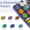 18-Color Glitter Watercolor Set – Metallic & Chameleon Paints with Brush & Paper - Image 6