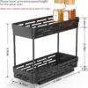 2 Pack Pull-Out Spice Rack Organizers – 2-Tier Slide-Out Cabinet Storage, Holds 10 Jars Each - Image 6