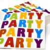 100 Rainbow Party Napkins – Colorful Disposable Paper Napkins for Cocktails, Beverages & Desserts - Image 2