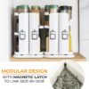 Slide & Rotate Spice Rack Organizer – Magnetic 5-Tier Cabinet Storage with Adjustable Shelves - Image 2