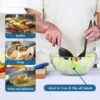 24-Piece Reusable Plastic Serving Utensils Set – Wheat Straw 10" Spoons, Slotted Spoons & Tongs for Party & Catering (Black) - Image 3