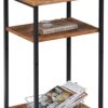 3-Tier Narrow End Table – Rustic Brown Side Table for Small Spaces - Image 7