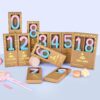 2.76" Gold Number 3 Candle – Pink, Blue, Gold Birthday Cake Topper - Image 6