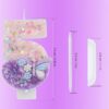 Glitter Number 5 Candle – Pink & Purple Butterfly Cake Topper for Girls & Women - Image 3