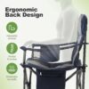 2-Pack Oversized Folding Camping Chairs – Heavy-Duty Padded Outdoor Chairs with Cup Holder, Storage & Cooler Bag, 450 lbs. Capacity - Image 3