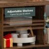 TV Stand for up to 55" TVs – Rustic Brown Console with Open Storage - Image 6