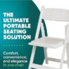 White Stackable Folding Chairs with Padded Seat & Mesh Back (24 Pack, 800 lbs. Capacity) - Image 4