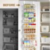 Adjustable 9-Tier Over-the-Door Pantry Organizer, Hanging Spice Rack, 16" White - Image 5