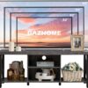 Grey TV Stand for up to 55" TVs – Open Storage & Shelves - Image 4