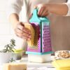 Professional 5-Piece Rainbow Box Grater Set – 4-Sided Stainless Steel Grater & Peelers – Turquoise - Image 3