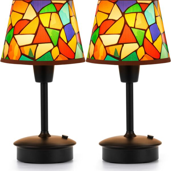 2-Pack Cordless Table Lamps, 5200mAh Rechargeable Touch Lamps for Dining, Bedside & Outdoor Use