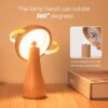 Wooden Mushroom Touch Lamp – Cordless, Rechargeable, Adjustable 360° Dimming Night Light - Image 7