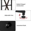 Set of 2 LED Nightstands with Charging Station – Black Wood Side Tables for Bedroom or Living Room - Image 3