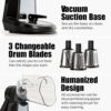 Stainless Steel Rotary Cheese Grater with Stand, 5 Qt Bowl & 3 Drum Blades – Mandoline Slicer & Chopper with Peeler - Image 4