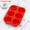 2-Pack Silicone Texas Muffin Pan – 6-Cup Jumbo Non-Stick Muffin Maker (BPA-Free) - Image 2