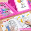 272-Piece Art Set – Pink Deluxe Kit with Easel, Coloring Book, Pencils & More - Image 3
