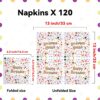 120 PCS Polka Dot Paper Napkins – 13x13" Colorful Disposable Dinner Napkins for Birthday Parties & Decorations - Image 6