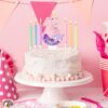 Number 3 Birthday Candle with Purple Butterfly & 12 Rainbow Spiral Candles - Image 2