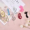 10-Count Rose Gold Number Candles (0–9) – Birthday & Party Decoration - Image 5