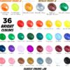 36-Color Acrylic Paint Set (2 fl oz) – Includes Fluorescent & Metallic Colors for DIY Art - Image 6
