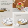 360° Rotatable 12" Divided Serving Tray – 7-Piece White Platter for Snacks, Chips & Dip - Image 6