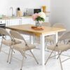 Set of 4 Folding Chairs with Padded Fabric Seats & Backs, 350 lbs Capacity, Metal Frame, Khaki - Image 6