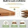 Bamboo Cutting Board – Durable Wood with Juice Grooves & Handles, Ideal for Meat, Veggies & Charcuterie - Image 6
