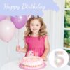 Number 5 Birthday Candle with 12 Rainbow Pearl Candles – Macaron Glitter Cake Topper - Image 6
