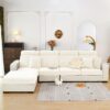 2024 Magic Stretch Sofa Cover – Washable Slipcover for Large Single Seat, Texture White - Image 4