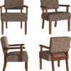 Accent Chair Set of 2 with Table – Soft Seat & Armrests, Brown (AC01) - Image 6