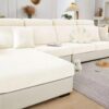 2024 Magic Stretch Sofa Cover – Washable Slipcover for Large Single Seat, Texture White - Image 6
