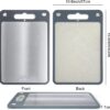 Double-Sided Cutting Board – Large 316 Stainless Steel & Wheat Straw PP, Food-Grade & Easy to Clean (15.8" x 10.6") - Image 2