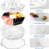 Rotating Serving Tray with Lid – 5-Compartment Chilled Veggie & Appetizer Platter - Image 4