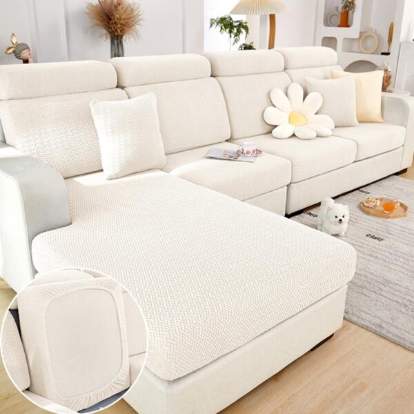 2024 Magic Stretch Sofa Cover – Washable Slipcover for Large Single Seat, Texture White