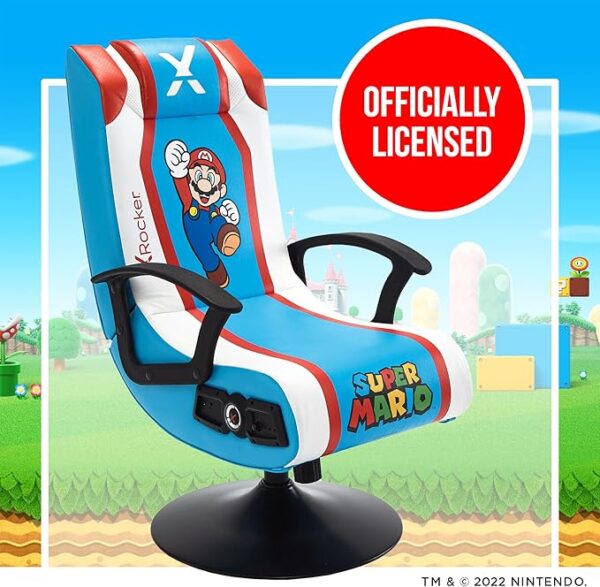 Nintendo Gaming Chair for Kids – Floor Rocker with Mario & Friends (Ages 5-17)