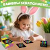 Rainbow Scratch Paper Art Craft Set for Kids – Easter Basket Stuffers, School Prizes, Birthday & Travel Toy - Image 3