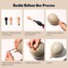Boho Balloon Garland Kit – Vintage Pink, Cream & Gray Rose Arch for Weddings & Parties - Image 4